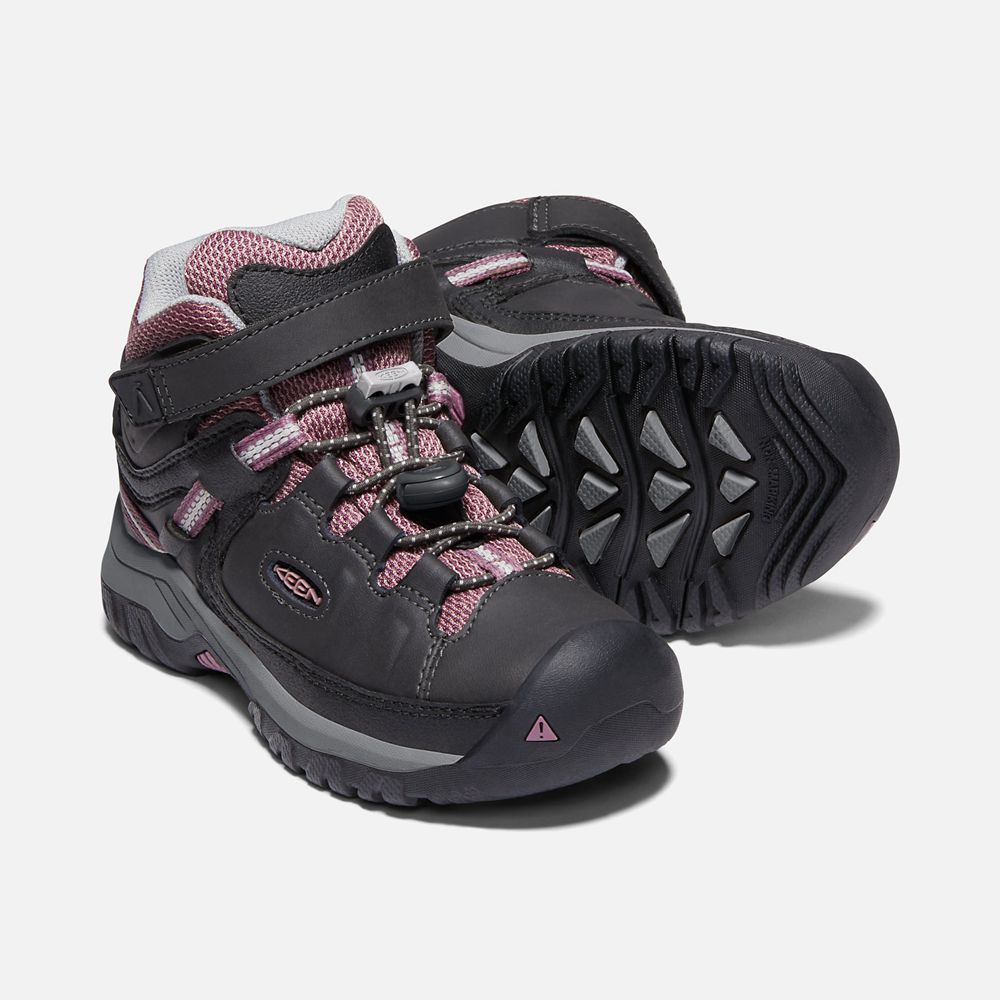 Bottes de Randonnée Keen Enfant Noir/Rose | Targhee Waterproof | JDEFL-0128